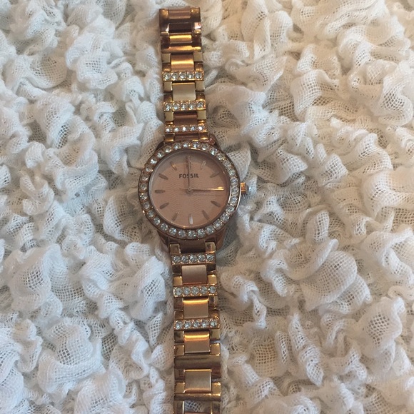 Jesse Rose-Tone Stainless Steel Fossil Watch - Picture 5 of 6